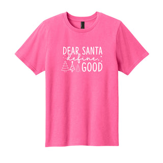 Dear Santa Define Good Christmas Kids T-Shirt Graphic Tee for Boys & Girls #TSY54-GOOD23 - Shirt - Kids