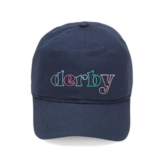 Derby Embroidered Baseball Hat Race Day Cap for Women and Men #M190VL-NAVY-DERB23 - Navy - Baseball Cap - Women’s