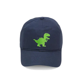 Dinosaur Baseball Hat Navy Embroidered Dino Cap for Boys Girls #M185VL-NAVY-DINO - Baseball Cap - Kids