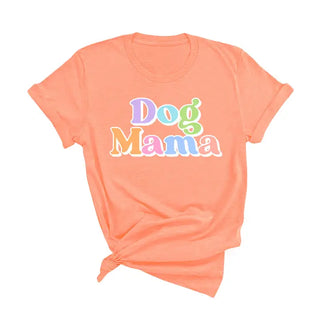 Dog Mama T Shirt Cute Dog Lover Graphic Tee Pet Mom Gift #DOGMA - Sunset / S - Screen Printed T-Shirt - Women’s