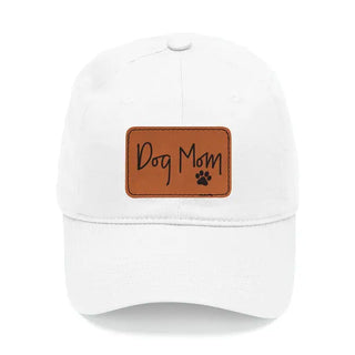 Dog Mom Embroidered Baseball Hat Cute Pet Lover Cap for Women #L190-P102-DOGM - White - Baseball Cap - Unisex