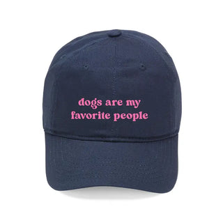 Dogs Are My Favorite Embroidered Hat Funny Dog Lover Cap for Women #M190VL-DFAV - Navy - Baseball Cap - Women’s