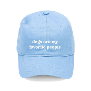 Dogs Are My Favorite Embroidered Hat Funny Dog Lover Cap for Women #M190VL-DFAV - Light Blue - Baseball Cap - Women’s