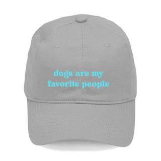 Dogs Are My Favorite Embroidered Hat Funny Dog Lover Cap for Women #M190VL-DFAV - Grey - Baseball Cap - Women’s