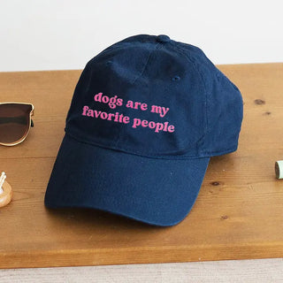 Dogs Are My Favorite Embroidered Hat Funny Dog Lover Cap for Women #M190VL-DFAV - Baseball Cap - Women’s