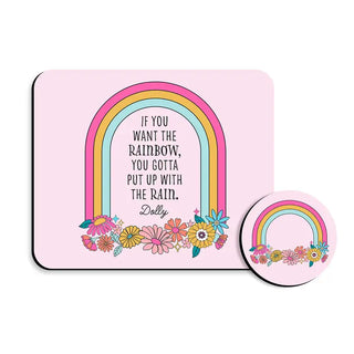 Dolly Rainbow Desk Set #SDESK-NDOLRAIN-RAIN - Mousepad/Trackpad