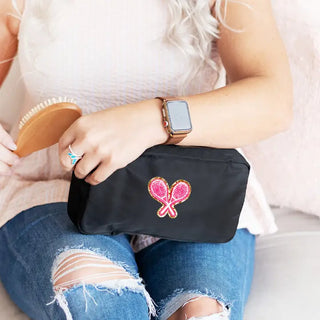 Pink Tennis Racket Patch 1-10 pc Set #PACK-P23-PKTEN