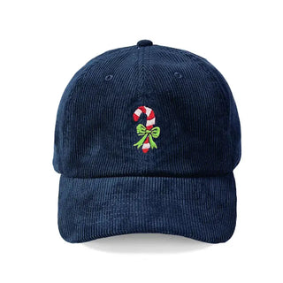 Candy Cane Corduroy Cap #M193VL-CORD-CCANE