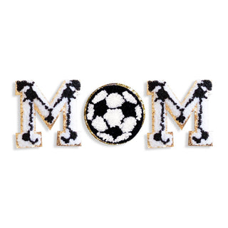 Soccer Mom Varsity Letter Patch 3 pc Set #PACK-SOCC-MOM