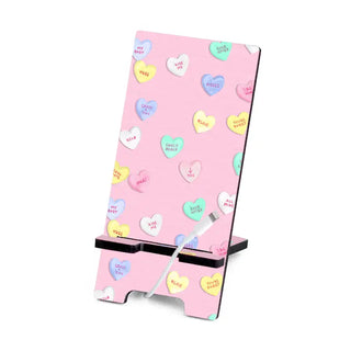 Pink Candy Hearts Phone Stand #SPS-CHRT