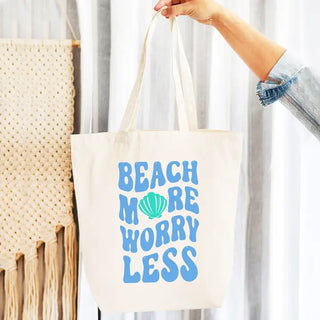 Beach More Canvas Tote #HPT2518-BMORE