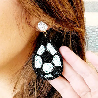 Eat Sleep Soccer Earrings #VLJE0598-SOCCER - Dangle Earrings