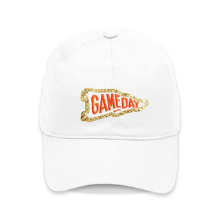 Orange Pennant Patch White Cap #L190-WHT-GDPEN-ORG