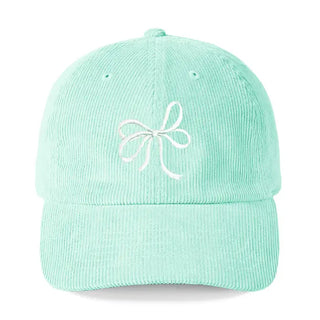 Bow Mint Corduroy Cap #M193VL-MINTCORD-BOW24