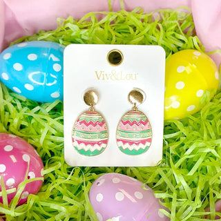 Egg-stra Special Earrings #VLJE2007-EGG - Dangle Earrings