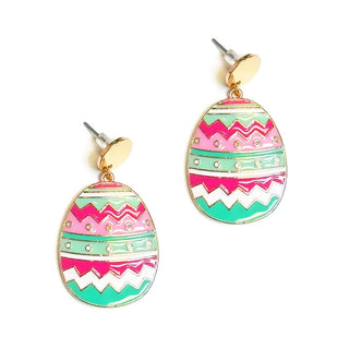 Egg-stra Special Earrings #VLJE2007-EGG - Dangle Earrings