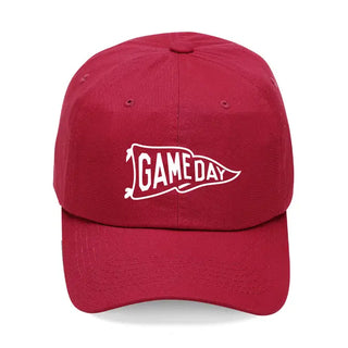 Embroidered Game Day Pennant Hat Vintage Football Baseball Cap #M190VL-GDPEN - Garnet - Baseball Cap - Women’s