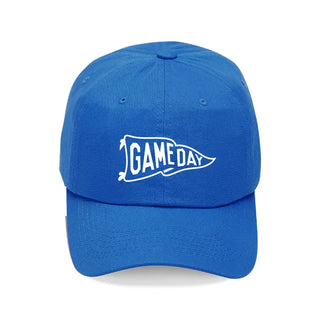Embroidered Game Day Pennant Hat Vintage Football Baseball Cap #M190VL-GDPEN - Royal Blue - Baseball Cap - Women’s