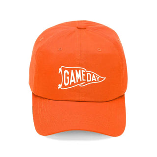 Embroidered Game Day Pennant Hat Vintage Football Baseball Cap #M190VL-GDPEN - Orange - Baseball Cap - Women’s