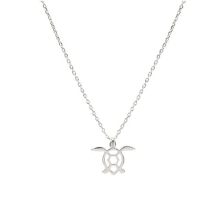Silver Sea Turtle Necklace 