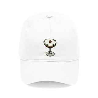 Espresso Martini Embroidered Hat Cocktail Lover Gift Baseball Cap #M190VL-ESP - White - Baseball Cap - Women’s