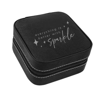 Everything is Better With Sparkle Black Jewelry Case #L2303-BLK-SPARK - Jewelry Box/Organizer