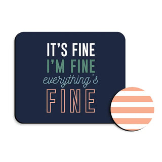 Everything’s Fine Desk Set #SDESK-NFINE-STPEACH - Mousepad/Trackpad