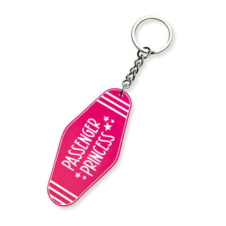 Hot Pink & White Passenger Princess Motel Keychain #ACK-HOTEL-HTPKWHT-PPRIN