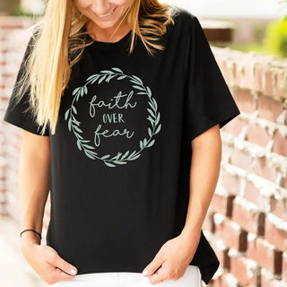 Faith over Fear T-Shirt #HPTS-BLKLG-FOF