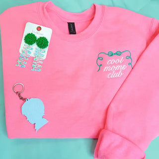 Cool Moms Club Embroidered Sweatshirt #MSW-BOWCMC