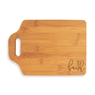 Faith Cutting Board Bamboo Charcuterie Christian Housewarming Gift #LCB896-FAITH23 - Cutting Board