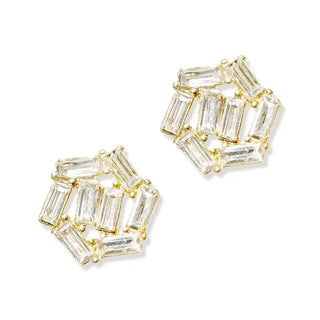 Faith Earrings #VLJE5024-CRY - Stud/Post Earrings
