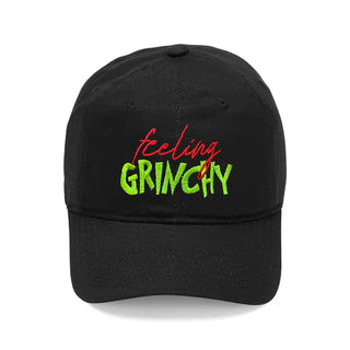 Feeling Grinchy Christmas Hat Funny Holiday Baseball Cap Unisex #M190VL-BLK-GRINCH23 - Baseball Cap - Women’s
