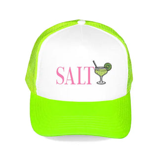 Feeling Salty Margarita Trucker Hat Coastal Beach Mesh Cap for Women #L197-NGRN-HTSALT24 - Neon Green - Trucker Hat