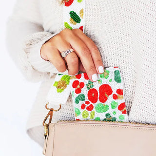 Festive Leopard Beaded Coin Purse Christmas Change Wallet Gift #MNA0193VL-FEST - Coin Purse - Women’s