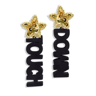 Touch Down Earrings #ACE-896STR-TD24-BLK