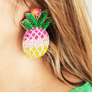 Fineapple Earrings #VLJE5259-PINE23 - Dangle Earrings