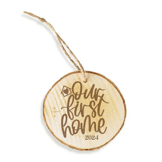 First Home Christmas Wood Ornament - 4 PC SET #LOR-S4W-HOUSE26 - Ornament