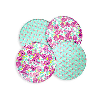 Flamingle Cork Back Coaster Set Tropical Flamingo Home Decor Gift #ACS-FLAM - Coasters