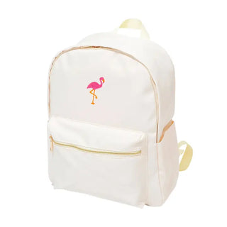 Flamingo Charlie Backpack Tropical School Travel Water Resistant Book Bag #M364VL-FLAM - Creme - Backpack - Women’s