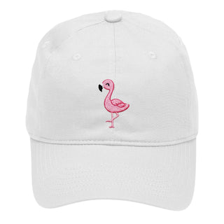 Flamingo Embroidered Beach Hat Baseball Cap for Women #M190VL-FLAM23 - White - Baseball Cap - Women’s