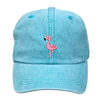 Flamingo Embroidered Beach Hat Baseball Cap for Women #M190VL-FLAM23 - Aqua - Baseball Cap - Women’s