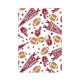 Football Fan Keepsake Card #VLJC-358GD-GARFBF - Garnet - Pendant/Charm Necklace