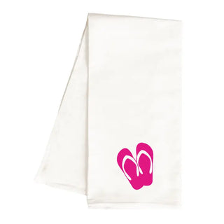 Fuchsia Flip Flops Hand Towel #HPHT-HTFUFF - Tea Towel