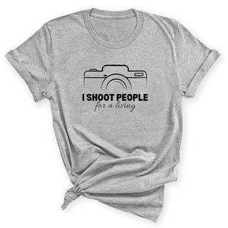 Funny Photographer Tank I Shoot People T-Shirt Camera Gift #HPTS43-SHOOT - Screen Printed T-Shirt - Women’s