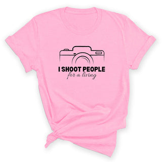 Funny Photographer Tank I Shoot People T-Shirt Camera Gift #HPTS43-SHOOT - Screen Printed T-Shirt - Women’s
