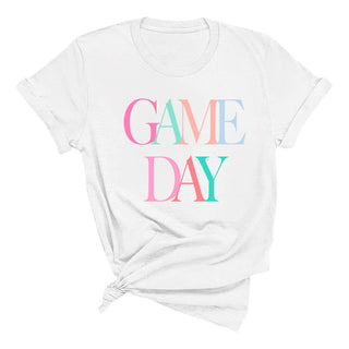 Game Day Graphic T Shirt Football Tailgate Tee Unisex #HPTS-WHTSM-GAMED - Screen Printed T-Shirt - Women’s