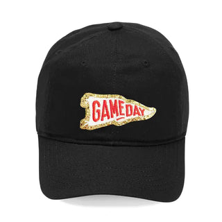 Game Day Pennant Patch Hat Cap for Men Women #L190-GDPEN-RED - Black - Baseball Cap - Women’s
