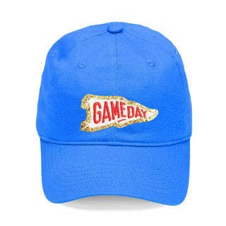 Game Day Pennant Patch Hat Cap for Men Women #L190-GDPEN-RED - Electric Blue - Baseball Cap - Women’s
