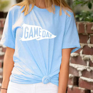 Game Day Pennant T Shirt Football Fan Spirit Graphic Tee #HPTS-GDPEN - Screen Printed T-Shirt - Women’s